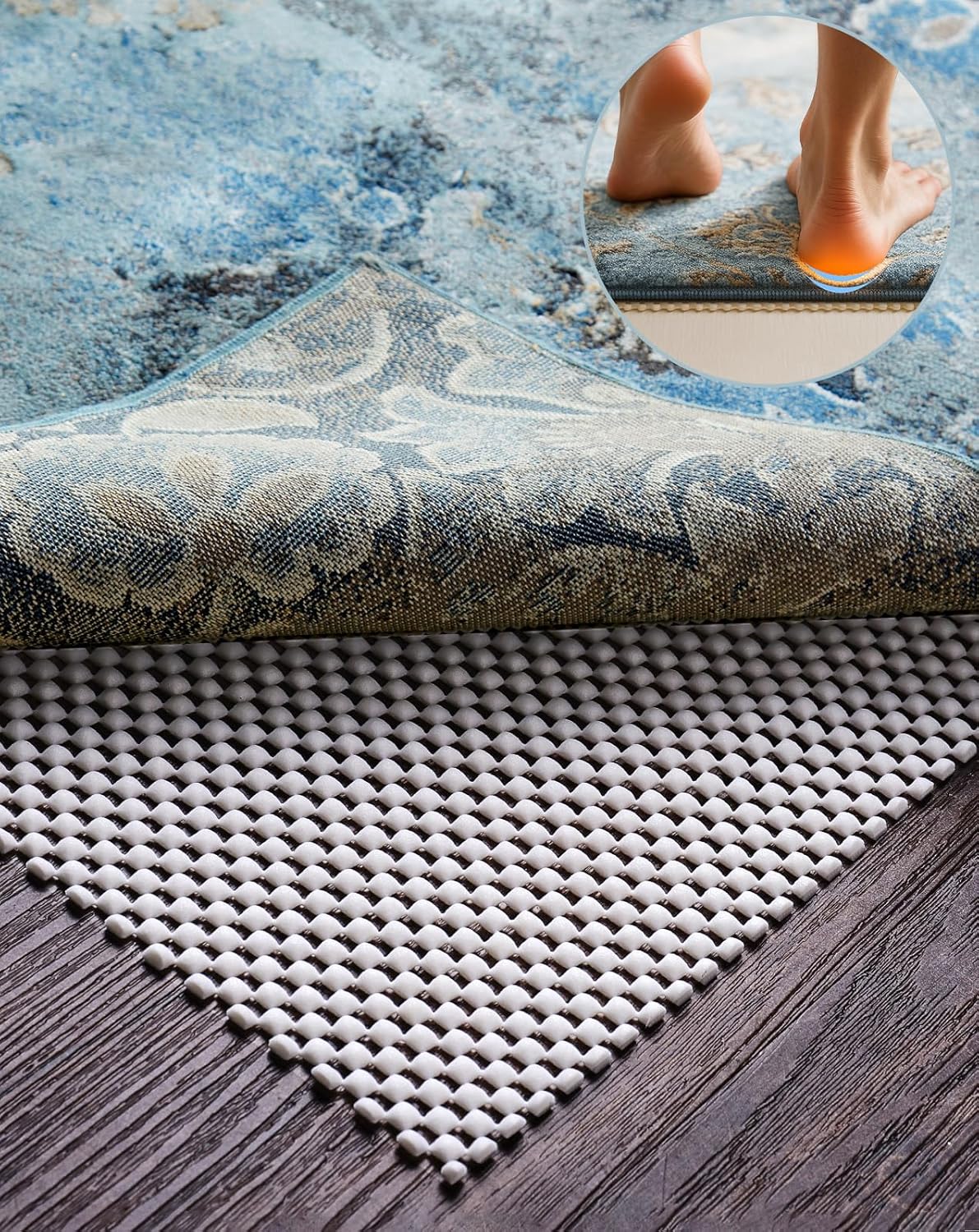 Rug grippers / non-slip rug pads: